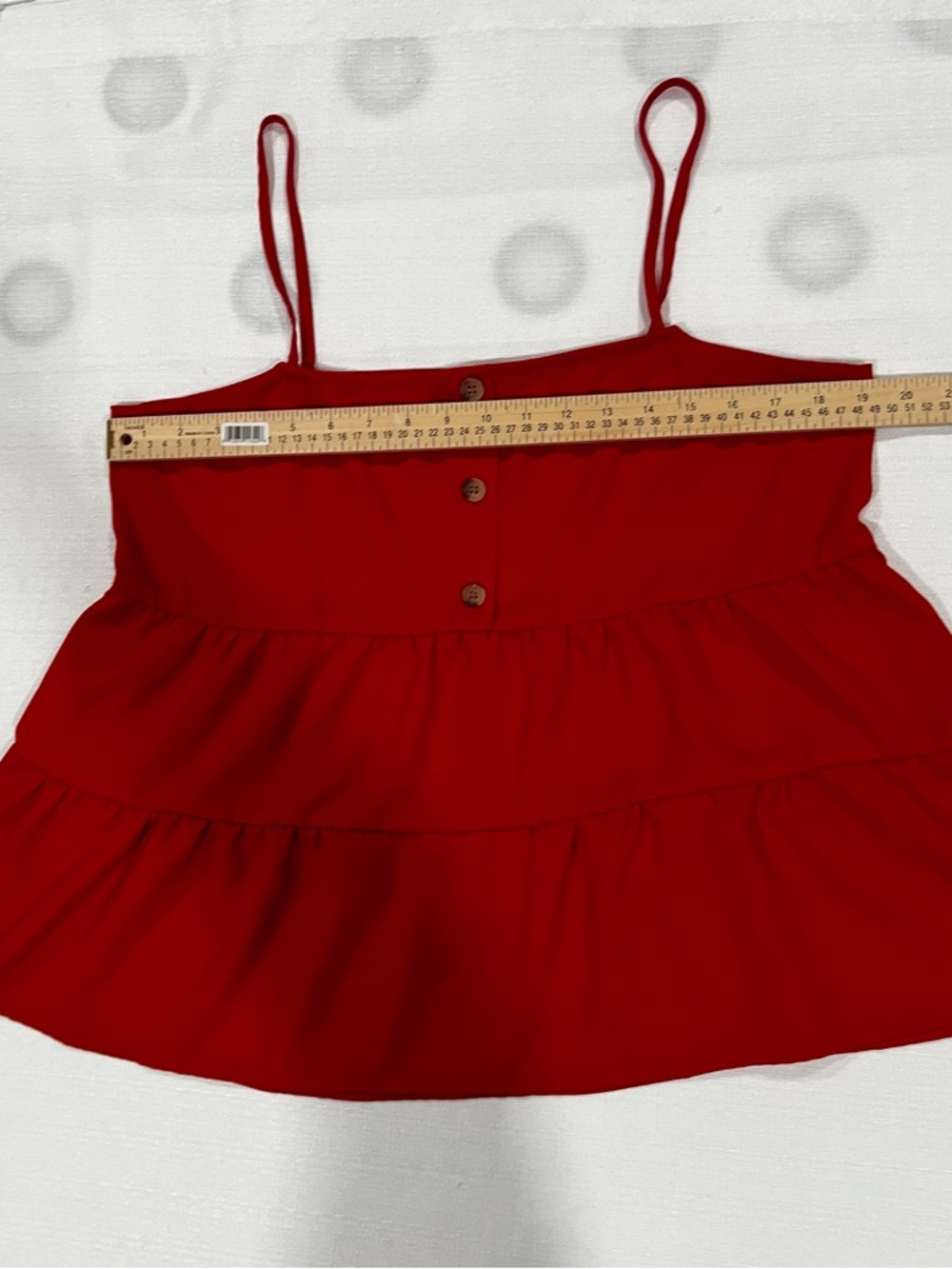 Paper Crane Red Tiered Spaghetti Strap Camisole